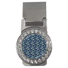 Blue Flowers 001 Money Clips (cz)  by DinkovaArt