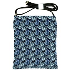 Blue Flowers 001 Shoulder Sling Bag