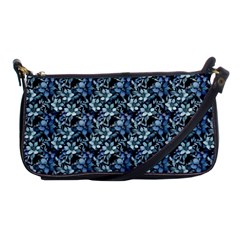 Blue Flowers 001 Shoulder Clutch Bag