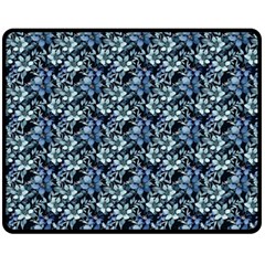 Blue Flowers 001 Fleece Blanket (medium)