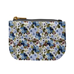 Blue Flowers Mini Coin Purse