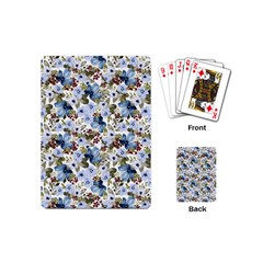 Blue Flowers Playing Cards Single Design (mini)