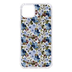 Blue Flowers Iphone 14 Plus Tpu Uv Print Case by DinkovaArt