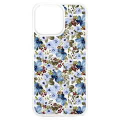 Blue Flowers Iphone 15 Plus Tpu Uv Print Case by DinkovaArt