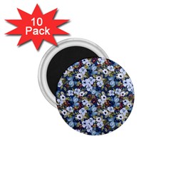 Blue Flowers 2 1 75  Magnets (10 Pack) 