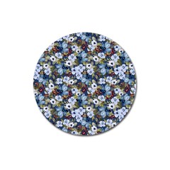 Blue Flowers 2 Magnet 3  (round)