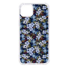 Blue Flowers 2 Iphone 14 Plus Tpu Uv Print Case by DinkovaArt