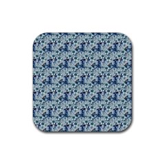 Blue Roses Rubber Coaster (square)