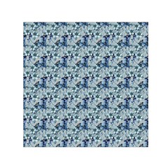 Blue Roses Square Satin Scarf (30  X 30 )