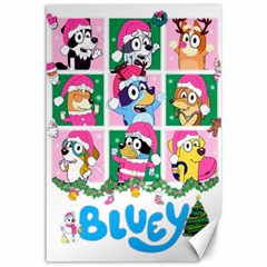 Bluey Christmas Canvas 12  X 18  by avitendut