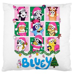 Bluey Christmas Large Premium Plush Fleece Cushion Case (two Sides)