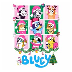 Bluey Christmas Wooden Puzzle Square by avitendut