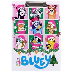 Bluey Christmas A4 Acrylic Clipboard by avitendut