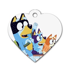 Bluey Dog Tag Heart (one Side)