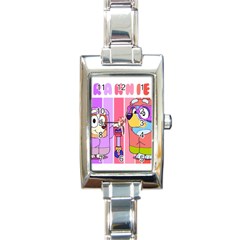 Grannies Bluey Rectangle Italian Charm Watch by avitendut