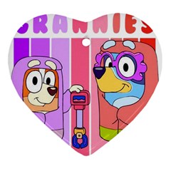 Grannies Bluey Heart Ornament (two Sides)