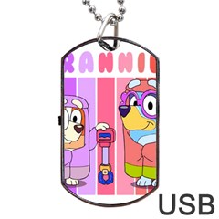 Grannies Bluey Dog Tag Usb Flash (one Side)