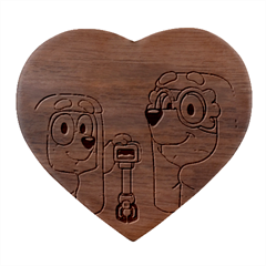 Grannies Bluey Heart Wood Jewelry Box by avitendut