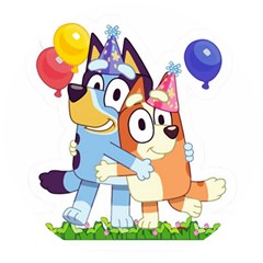 Bluey Birthday Wooden Puzzle Round