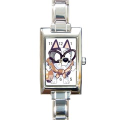 Bluey Christmas Rectangle Italian Charm Watch by avitendut