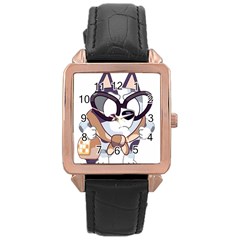 Bluey Christmas Rose Gold Leather Watch  by avitendut