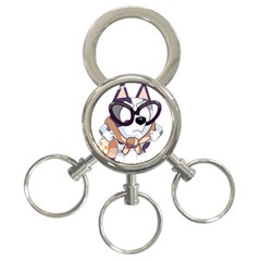 Bluey Funny 3-ring Key Chain