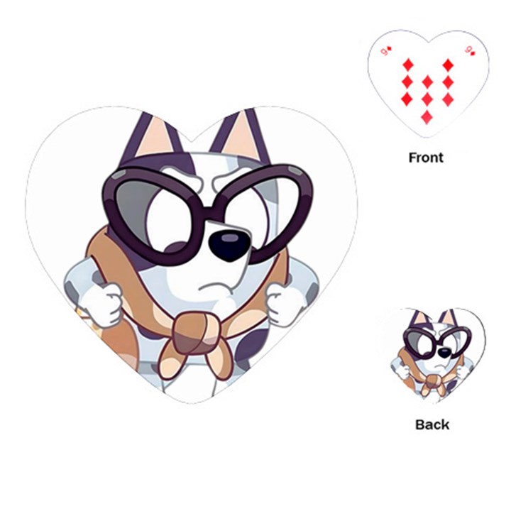 bluey funny Playing Cards Single Design (Heart)