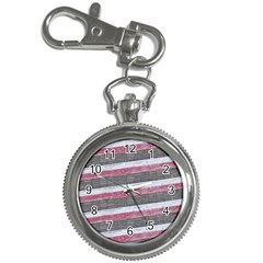 Vintage Vibrant Stripes Pattern Print Design Key Chain Watches