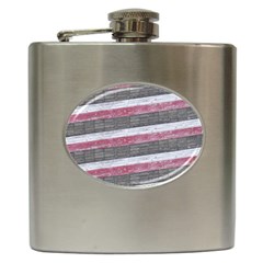 Vintage Vibrant Stripes Pattern Print Design Hip Flask (6 Oz)