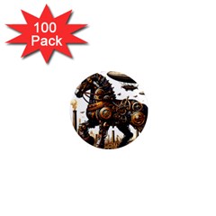 Steampunk Horse Punch 1 1  Mini Magnets (100 Pack) 