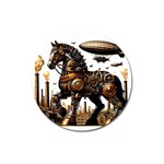 Steampunk Horse Punch 1 Magnet 3  (Round) Front