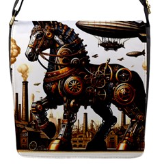 Steampunk Horse Punch 1 Flap Closure Messenger Bag (s)