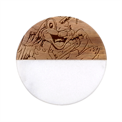 blink 182 Classic Marble Wood Coaster (Round) 