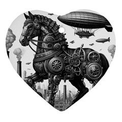 Steampunk Horse  Heart Ornament (two Sides)