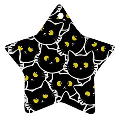 Cat Pattern Pet Drawing Eyes Ornament (star)