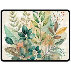 Flowers Spring Two Sides Fleece Blanket (large)