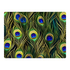 Peacock Pattern Two Sides Premium Plush Fleece Blanket (mini)