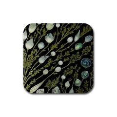 Sea Weed Salt Water Rubber Square Coaster (4 Pack)