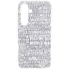 Kiss Me Before World War 3 Typographic Motif Pattern Samsung Galaxy S24 6 2 Inch Black Tpu Uv Case by dflcprintsclothing