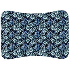 Blue Roses 1 Blue Roses 2 Velour Seat Head Rest Cushion by DinkovaArt