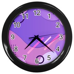 Colorful Labstract Wallpaper Theme Wall Clock (black)