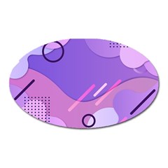 Colorful Labstract Wallpaper Theme Oval Magnet