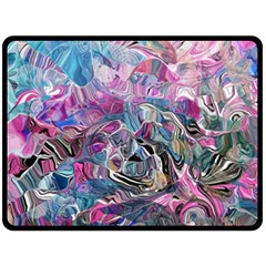 Pink Swirls Flow Two Sides Fleece Blanket (large)