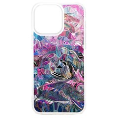 Pink Swirls Flow Iphone 15 Plus Tpu Uv Print Case by kaleidomarblingart