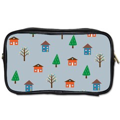 House Trees Pattern Background Toiletries Bag (one Side) by Maspions