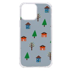 House Trees Pattern Background Iphone 13 Pro Max Tpu Uv Print Case by Maspions