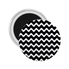 Wave Pattern Wavy Halftone 2 25  Magnets by Maspions