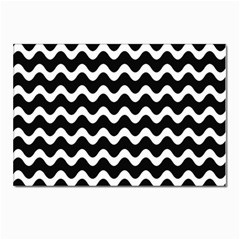 Wave Pattern Wavy Halftone Postcards 5  X 7  (pkg Of 10)