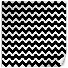 Wave Pattern Wavy Halftone Canvas 12  X 12 