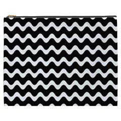 Wave Pattern Wavy Halftone Cosmetic Bag (xxxl)